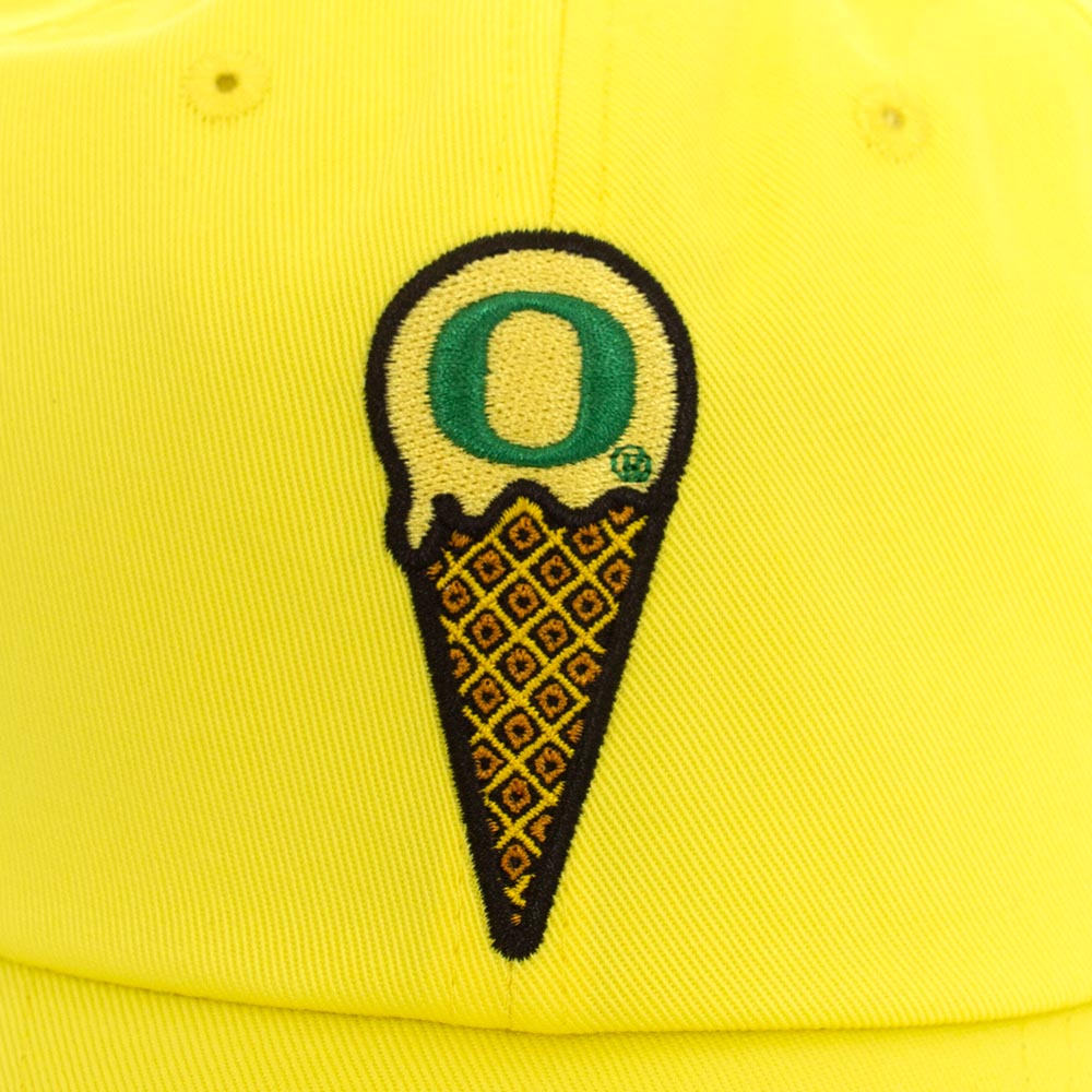 Classic Oregon O, Nike, Yellow, Curved Bill, Cotton, Accessories, Unisex, Club cotton, Twill, Ice Cream Cone, Adjustable, Hat, 812554